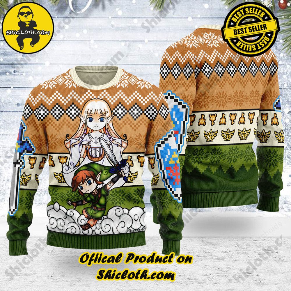 Wrap Up in Style: Shicloth's Enchanting Christmas Sweater Collection 108 Christmas Sweater Art from The Wind Waker 06