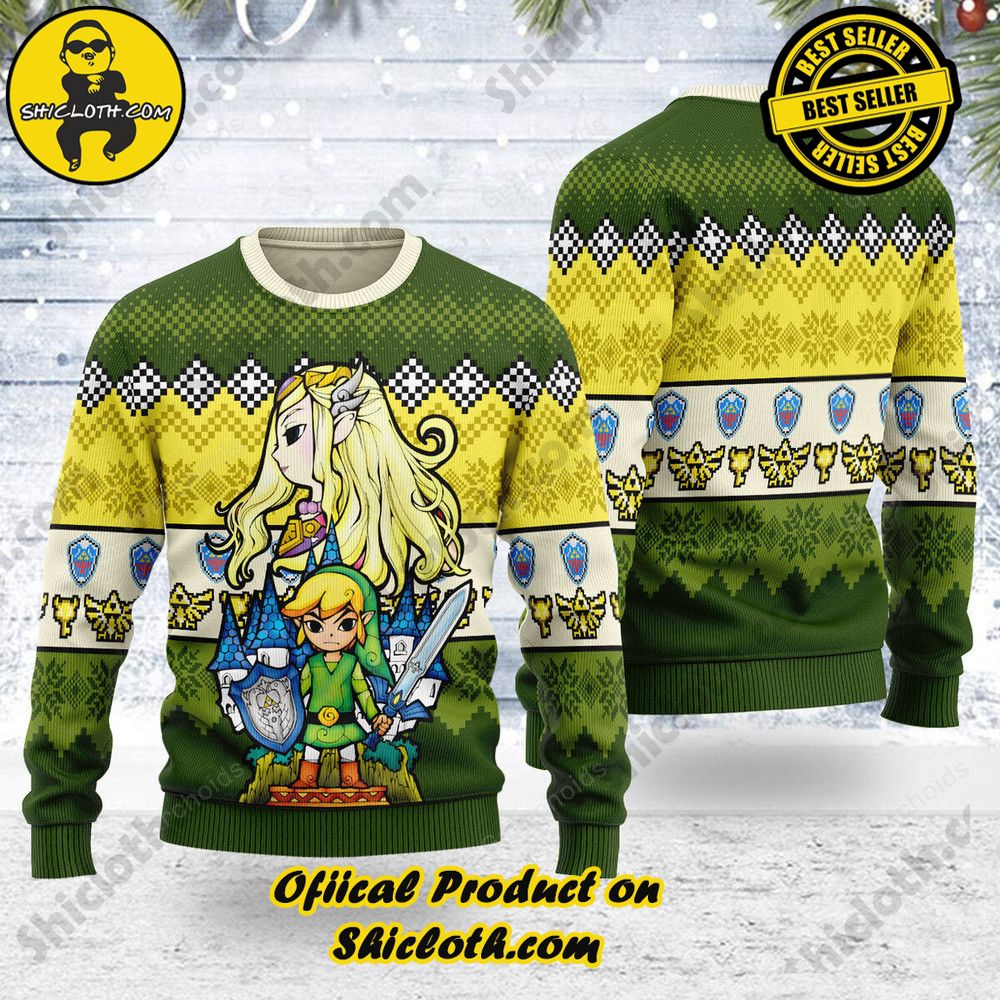 Wrap Up in Style: Shicloth's Enchanting Christmas Sweater Collection 103 Christmas Sweater Art from The Wind Waker 01