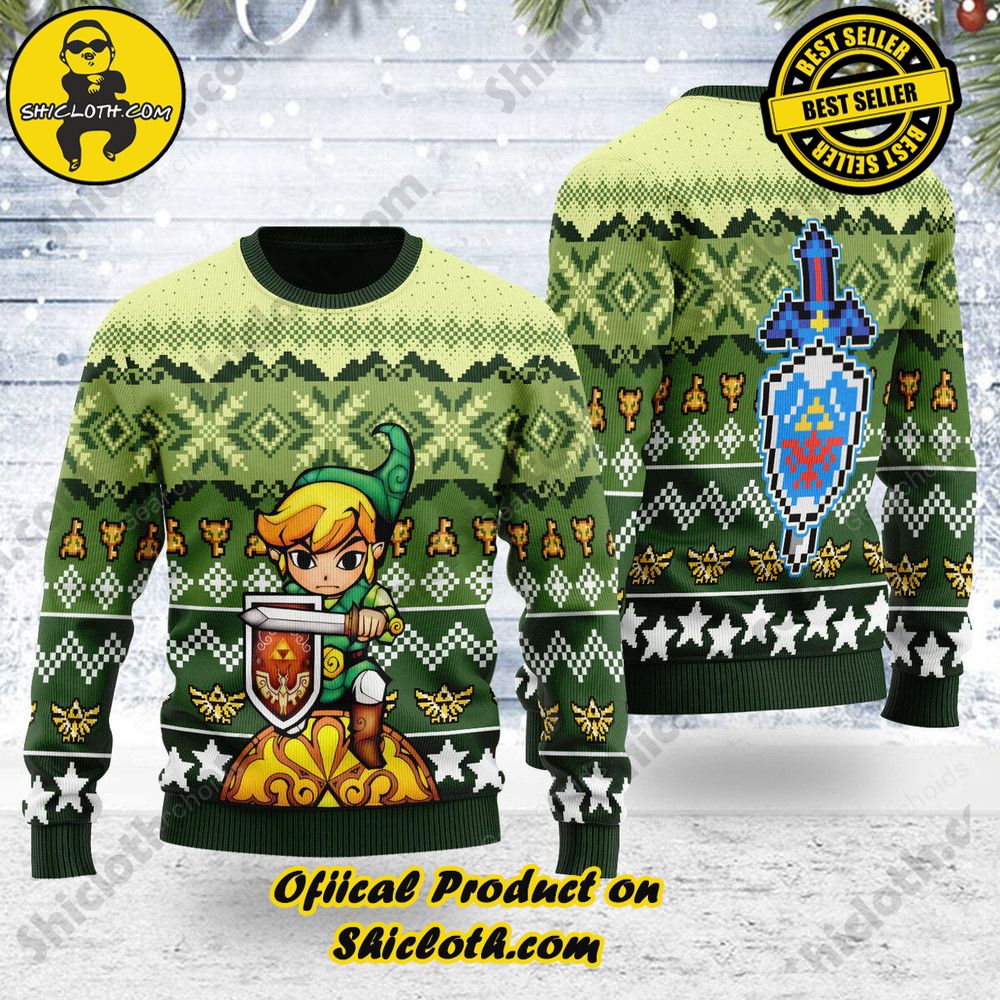 Wrap Up in Style: Shicloth's Enchanting Christmas Sweater Collection 104 Christmas Sweater Art from The Wind Waker 02