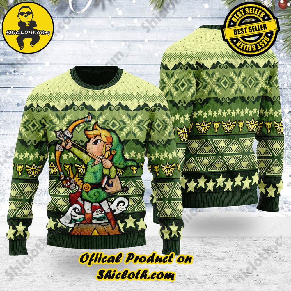 Wrap Up in Style: Shicloth's Enchanting Christmas Sweater Collection 105 Christmas Sweater Art from The Wind Waker 03