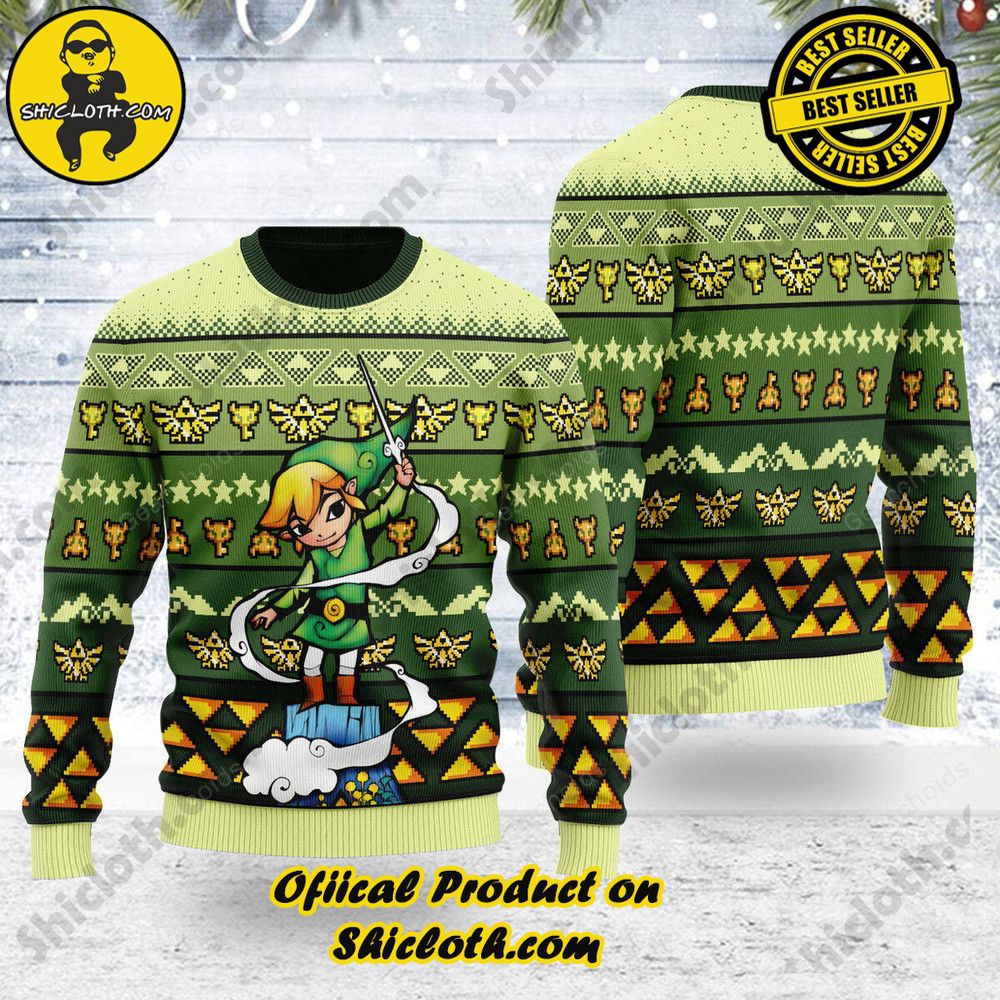 Wrap Up in Style: Shicloth's Enchanting Christmas Sweater Collection 106 Christmas Sweater Art from The Wind Waker 04