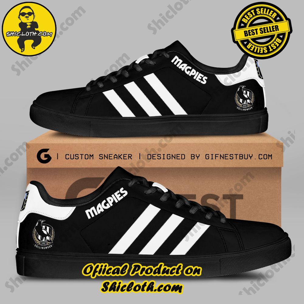 Step into Style: Shiclothshop's Stan Smith Shoes – The Perfect Gift for the Sport Enthusiast 8 Collingwood FC Adidas Stan Smith Shoes- Black