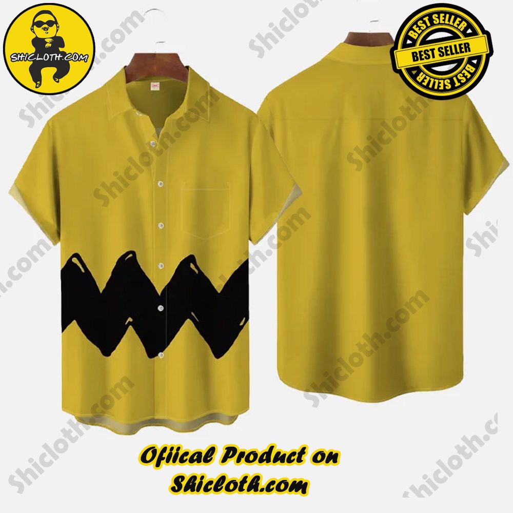 Cosplay Retro Cartoon Image Ginger Yellow And Black Matching Art Stripe Printing Short Sleeve Shirt 3 Cosplay Retro Cartoon Image Ginger Yellow And Black Matching Art Stripe Printing Short Sleeve Shirt - Image 3