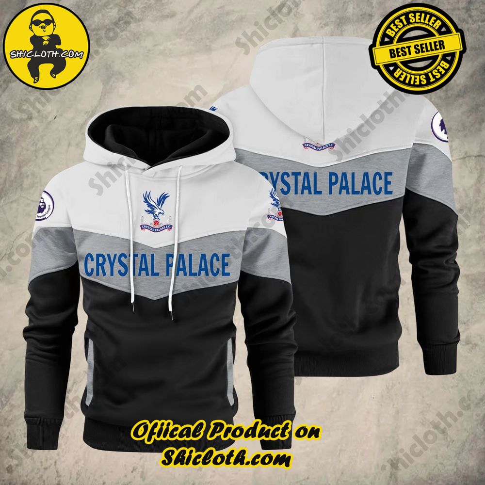 Shiclothshop's Patchwork Hoodie – A Fusion of Style, Comfort, and Artistic Expression 9 Crystal Palace F.C Premier League Patchwork Hoodie
