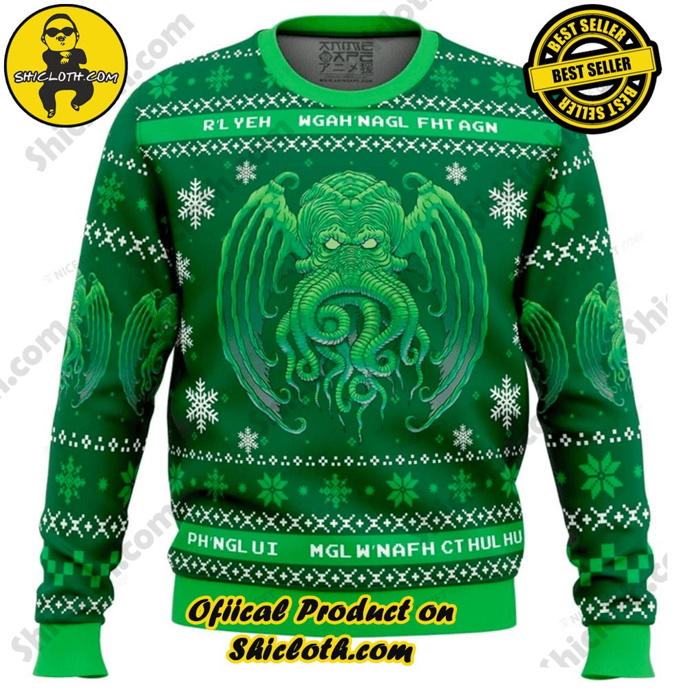 Wrap Up in Style: Shicloth's Enchanting Christmas Sweater Collection 4 Cthulhu No Lives Matter Christmas Ugly Sweater