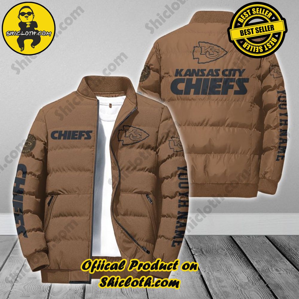 Discover the Ultimate in Style and Warmth with Shiclothshop's Puffer Jackets: Elevate Your Winter Wardrobe 53 Custom Name NFL Kansas City Chiefs Personalized Puffer Jacket