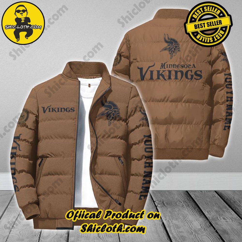 Discover the Ultimate in Style and Warmth with Shiclothshop's Puffer Jackets: Elevate Your Winter Wardrobe 58 Custom Name NFL Minnesota Vikings Personalized Puffer Jacket