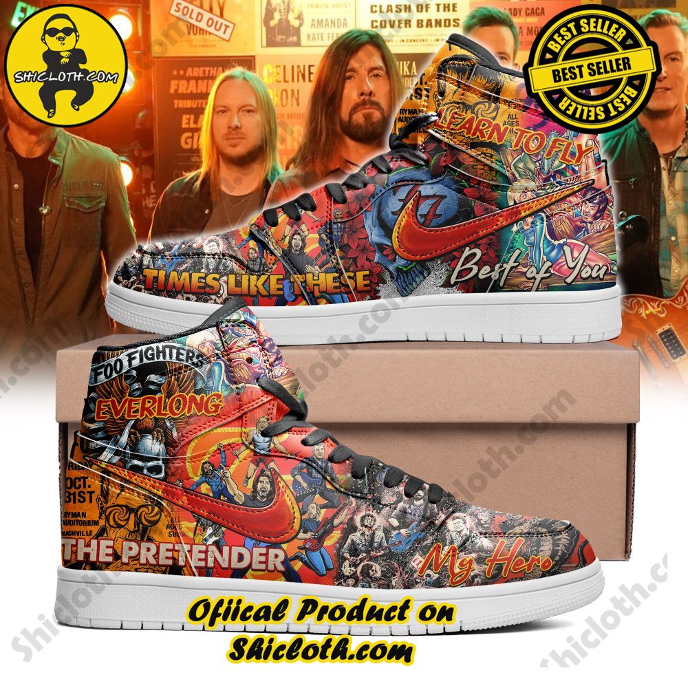 Hot Hot Hot Shiclothshop's Air Jordan 1 Sneakers: Affordable Elegance and Uncompromised Quality 73 CUSTOM Nike Foo Fighters Air Jordan 1 High Top