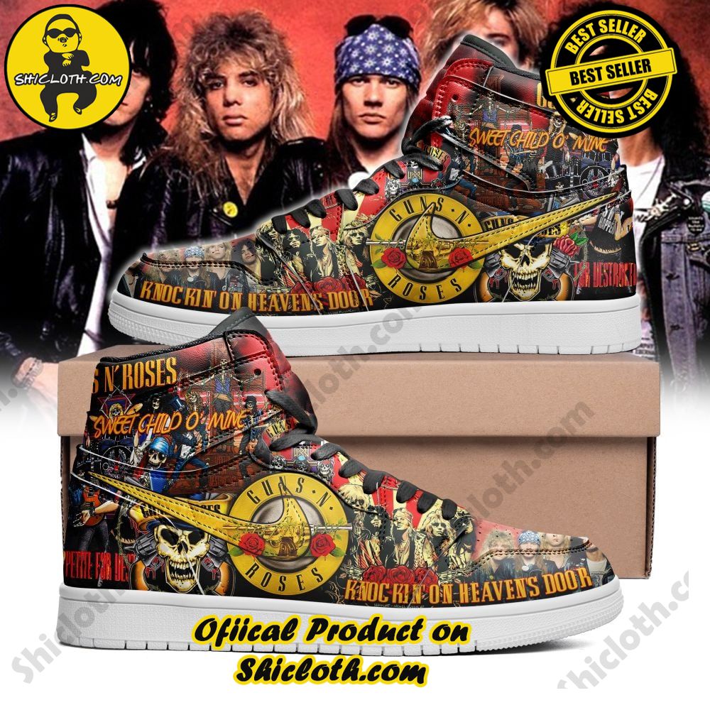 Hot Hot Hot Shiclothshop's Air Jordan 1 Sneakers: Affordable Elegance and Uncompromised Quality 49 CUSTOM Nike Guns N' Roses Air Jordan 1 High Top Version 2