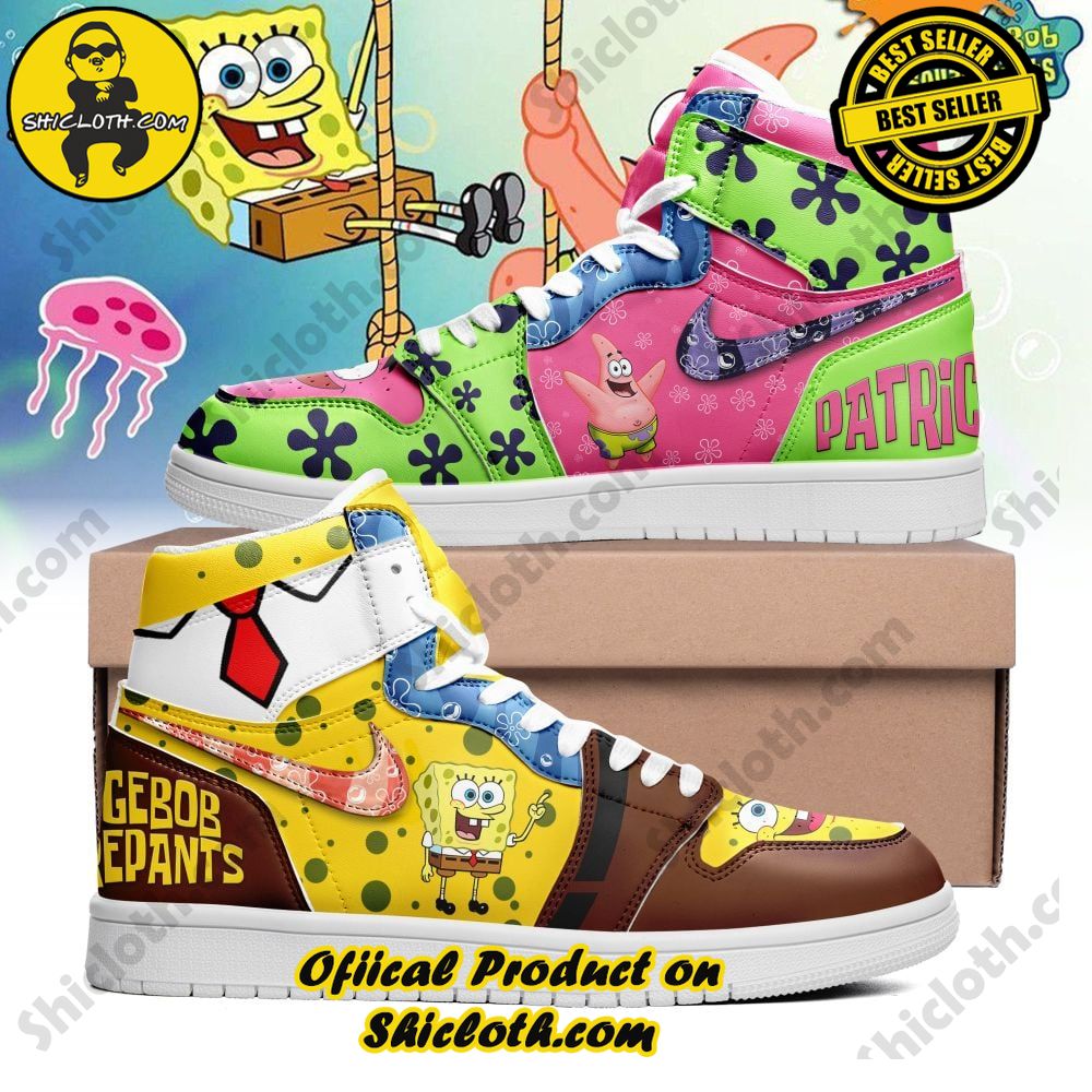 Hot Hot Hot Shiclothshop's Air Jordan 1 Sneakers: Affordable Elegance and Uncompromised Quality 59 CUSTOM Nike SpongeBob SquarePants Air Jordan 1 High Top