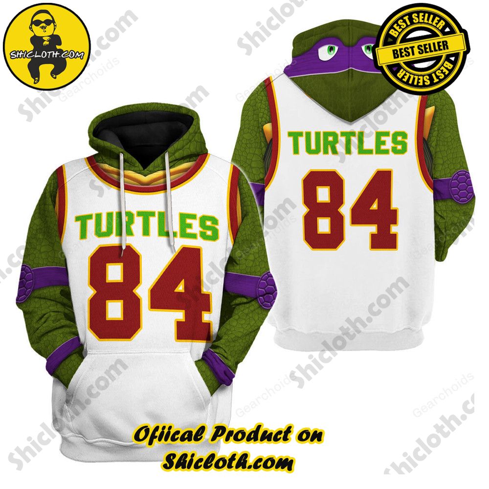 Step into Nostalgia: Unveiling Shiclothshop's TM Ninja Turtles Outfit Costume Collection 1 Customizable Name & Number TMNT Costume Hoodies, Sweatshirts, T-Shirts, and Sweatpants by Gearhomie