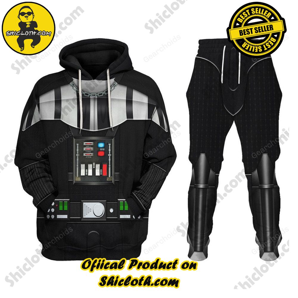 Galactic Glam: Unveiling the Stellar Collection of Star Wars Outfit Costumes by Shiclothshop 16 Darth Vader Costume Hoodie Sweatshirt T-Shirt Sweatpants