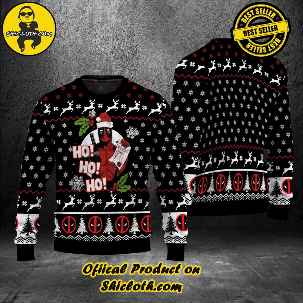 Best Seller Wrap Up in Style: Shicloth's Enchanting Christmas Sweater Collection 11 Deadpool Ho! Ho! Ho! Christmas Ugly Sweater