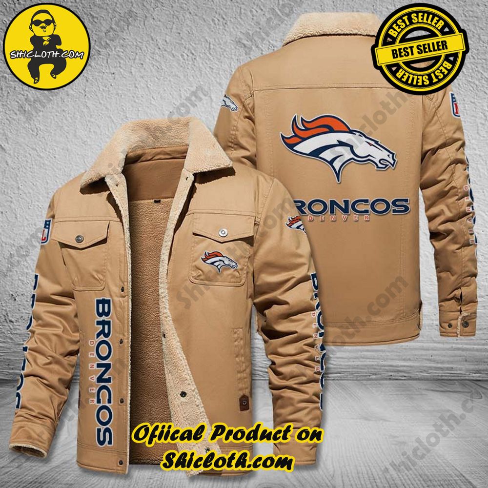 The Perfect Cozy Fleece Leather Jacket Gift 16 Denver Broncos NFL Fleece Leather Jacket