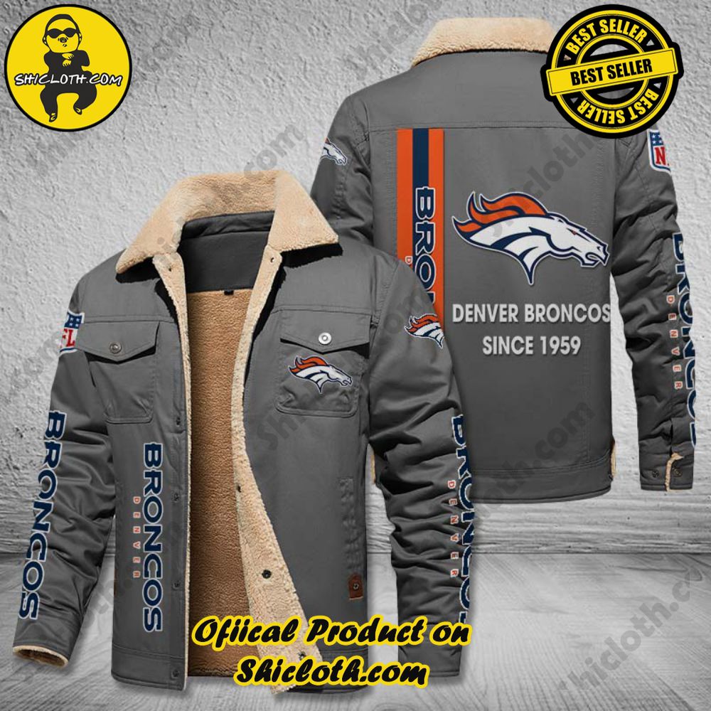 Denver Broncos NFL Fleece Leather Jacket 3 Denver Broncos NFL Fleece Leather Jacket - Image 3