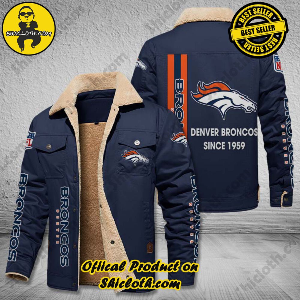 Denver Broncos NFL Fleece Leather Jacket 4 Denver Broncos NFL Fleece Leather Jacket - Image 4