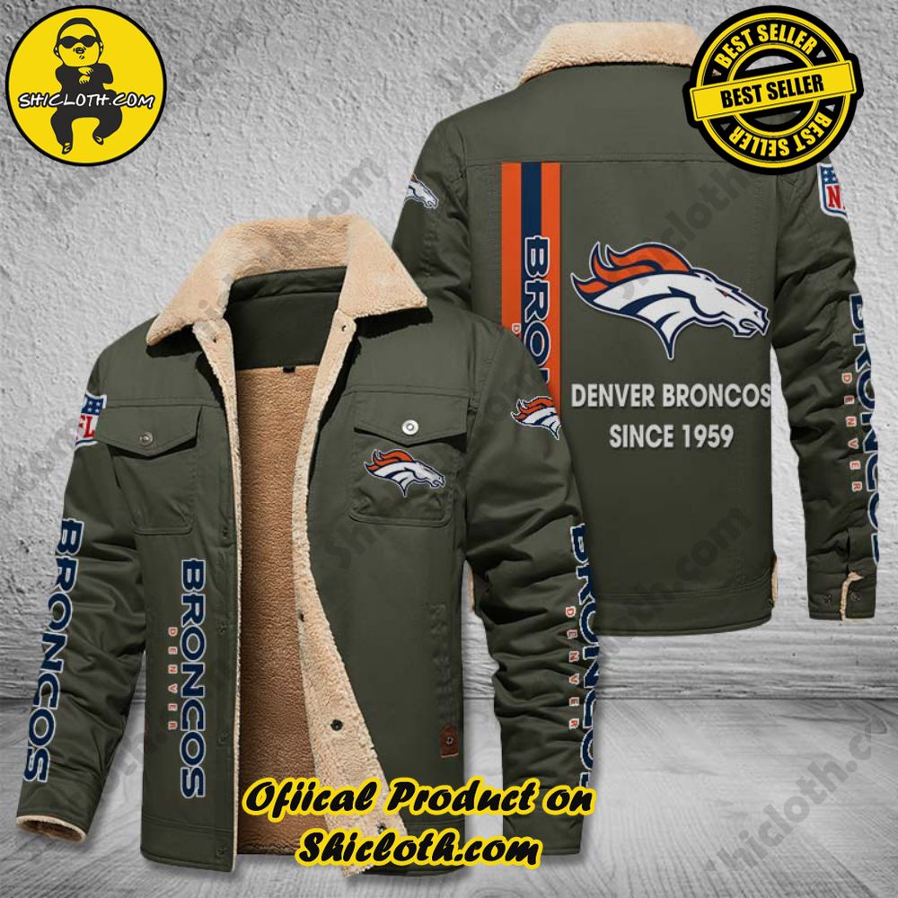 Denver Broncos NFL Fleece Leather Jacket 5 Denver Broncos NFL Fleece Leather Jacket - Image 5