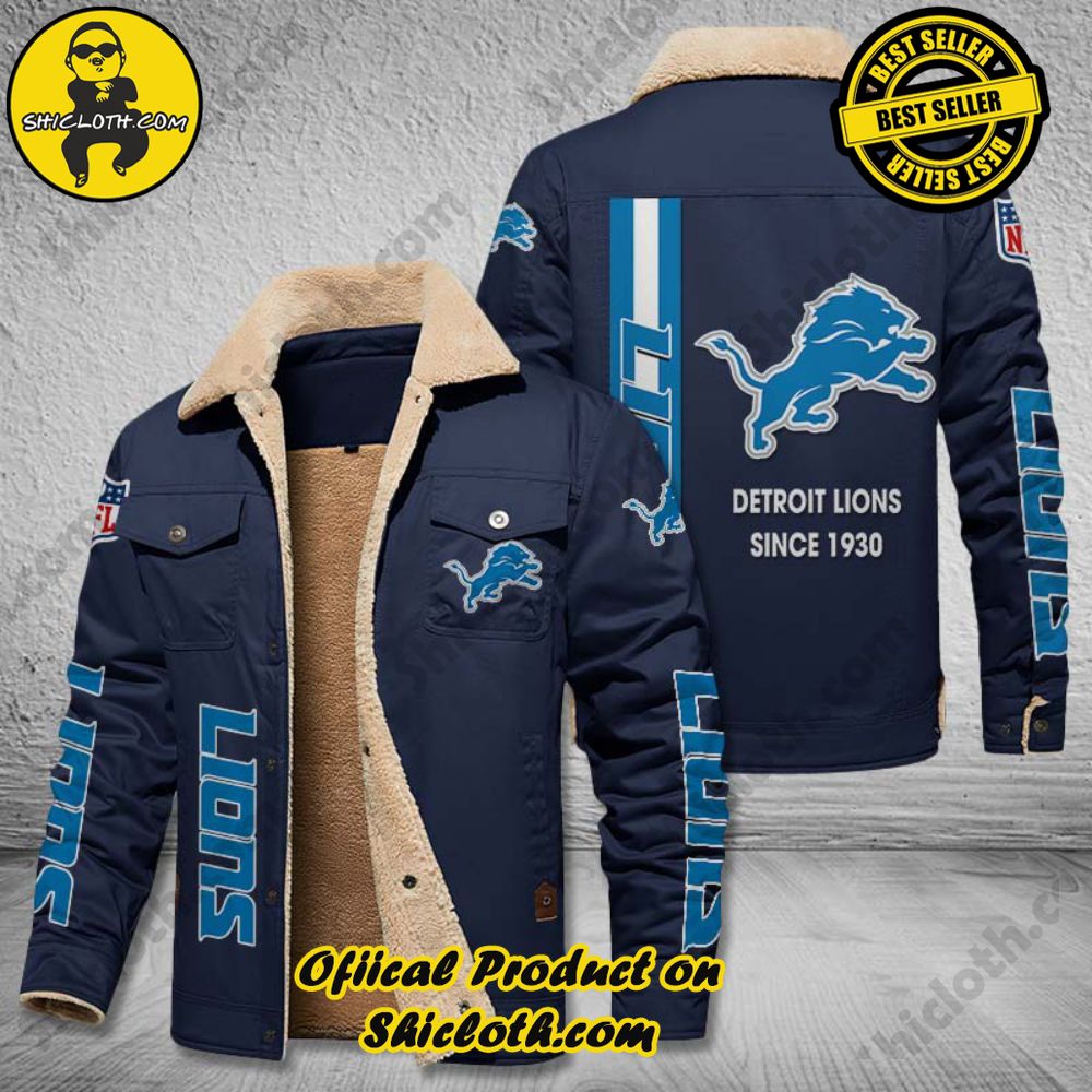 Hot Trending The Perfect Cozy Fleece Leather Jacket Gift 19 Detroit Lions NFL Fleece Leather Jacket