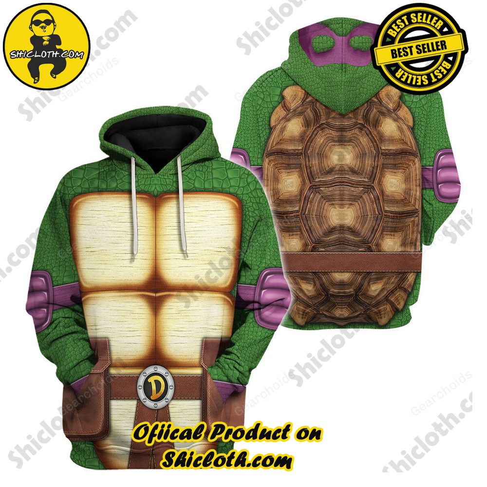 Step into Nostalgia: Unveiling Shiclothshop's TM Ninja Turtles Outfit Costume Collection 2 Donatello Ninja Turtles Costume Hoodie Sweatshirt T-Shirt ZipHoodie Sweatpants