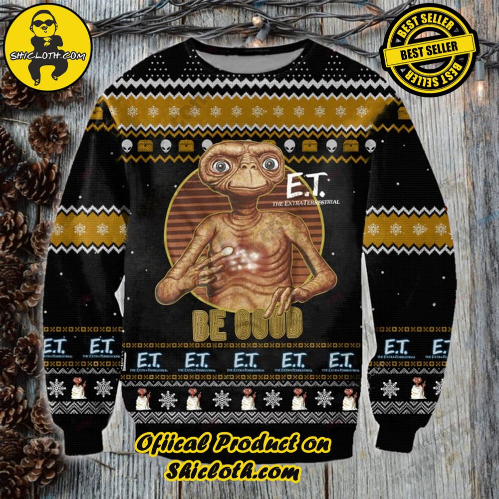 Wrap Up in Style: Shicloth's Enchanting Christmas Sweater Collection 75 E.T. Be Good Christmas Ugly Sweater