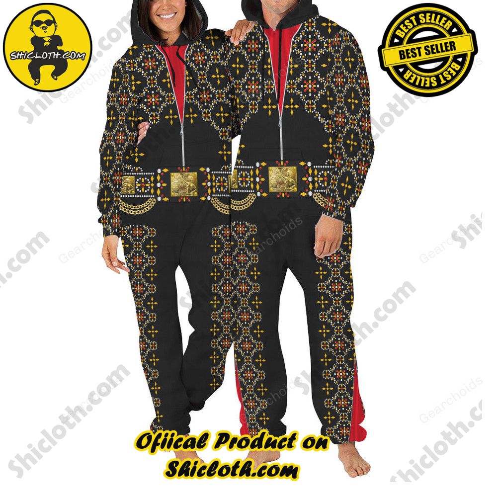 Rock 'n' Roll Royalty: Unveiling Shiclothshop's Elvis Presley Outfit Costume Collection 5 Elvis Conquistador jumpsuit Costume