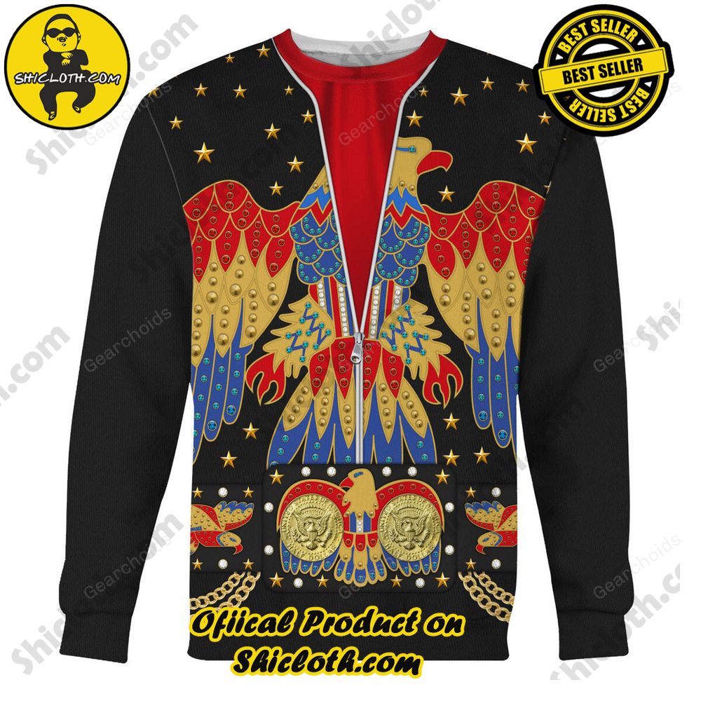 Elvis EAGLE Black Costume Hoodie Sweatshirt T-Shirt Sweatpants 6 Elvis EAGLE Black Costume Hoodie Sweatshirt T-Shirt Sweatpants - Image 6