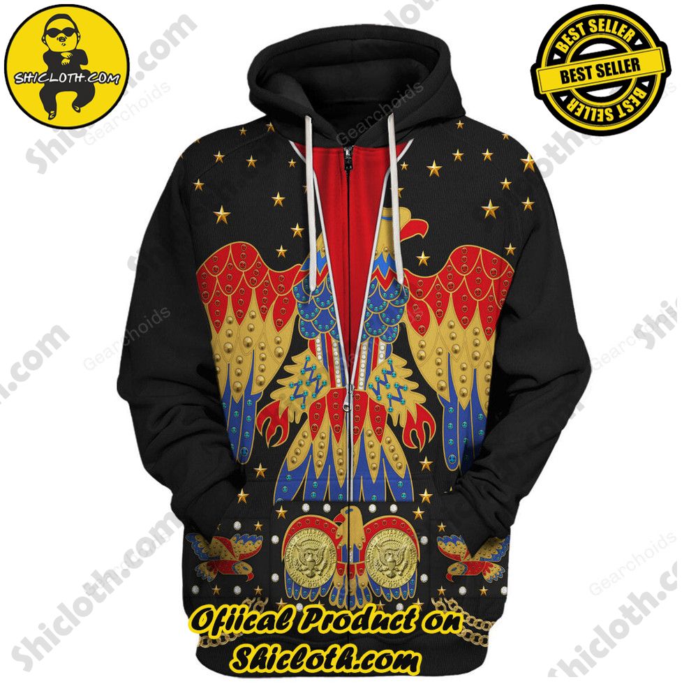Elvis EAGLE Black Costume Hoodie Sweatshirt T-Shirt Sweatpants 8 Elvis EAGLE Black Costume Hoodie Sweatshirt T-Shirt Sweatpants - Image 8