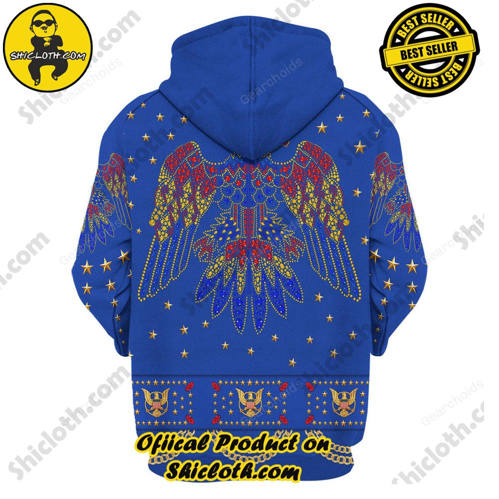 Elvis EAGLE Blue Costume Hoodie Sweatshirt T-Shirt Sweatpants 9 Elvis EAGLE Blue Costume Hoodie Sweatshirt T-Shirt Sweatpants - Image 9