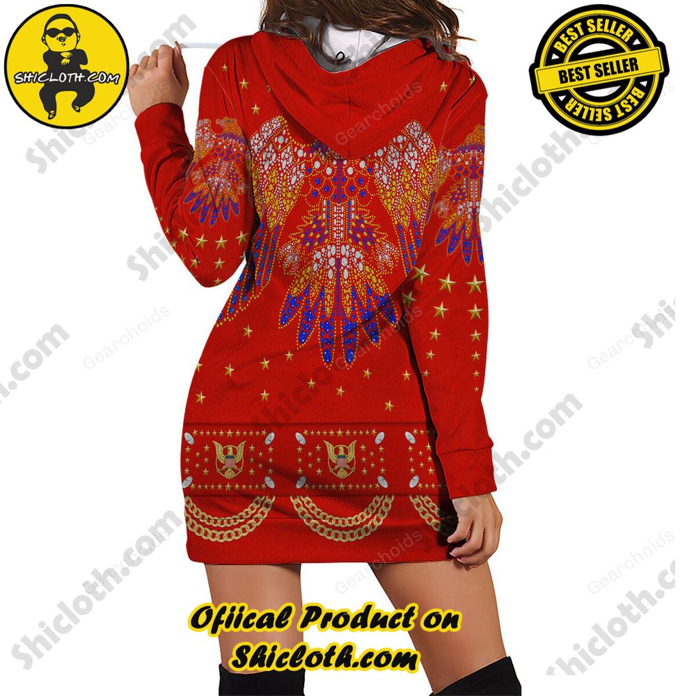 Elvis EAGLE Red Outfit Costume Hoodie Dress Swatpants Version 1 2 Elvis EAGLE Red Outfit Costume Hoodie Dress Swatpants Version 1 - Image 2