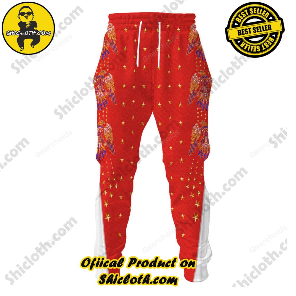 Elvis EAGLE Red Outfit Costume Hoodie Dress Swatpants Version 1 3 Elvis EAGLE Red Outfit Costume Hoodie Dress Swatpants Version 1 - Image 3