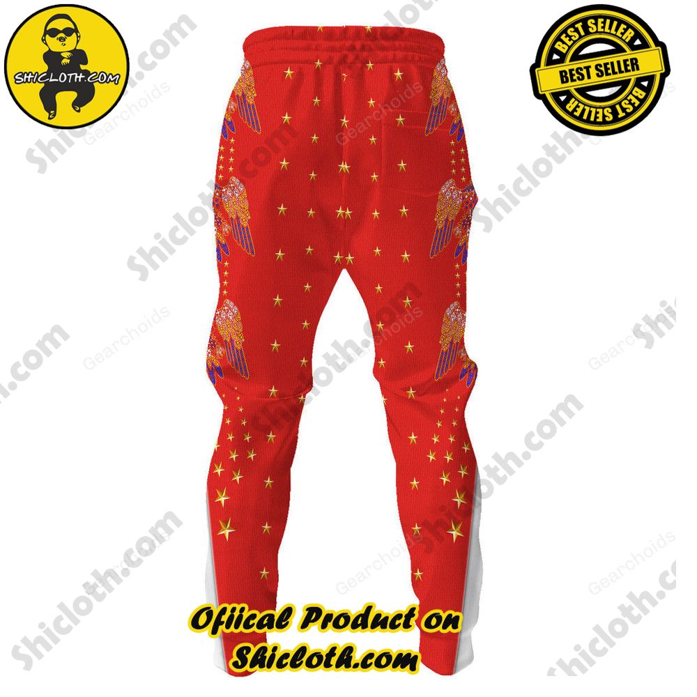 Elvis EAGLE Red Outfit Costume Hoodie Dress Swatpants Version 1 4 Elvis EAGLE Red Outfit Costume Hoodie Dress Swatpants Version 1 - Image 4