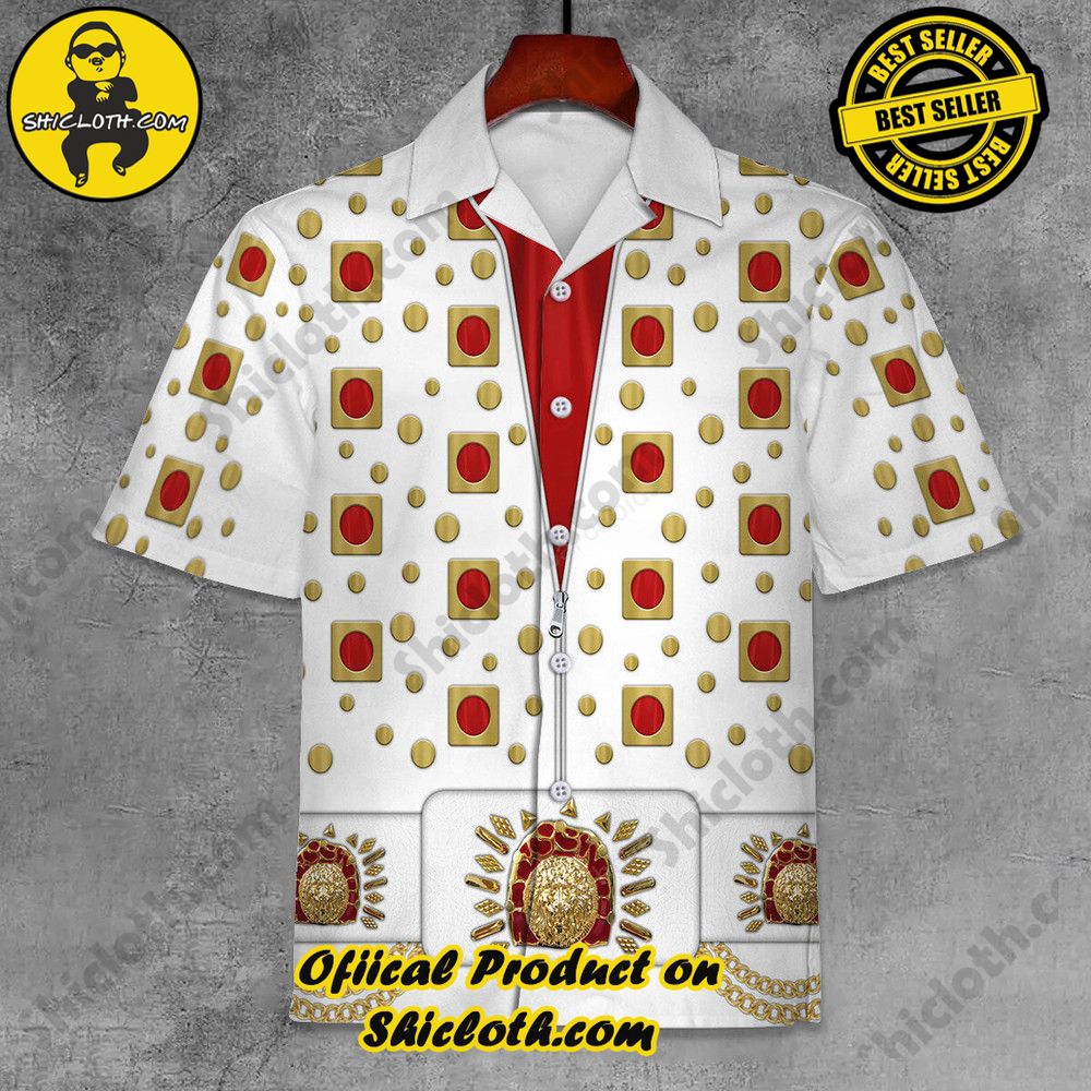 Elvis Aloha from Hawaii Black UNISEX LAPEL SHIRT