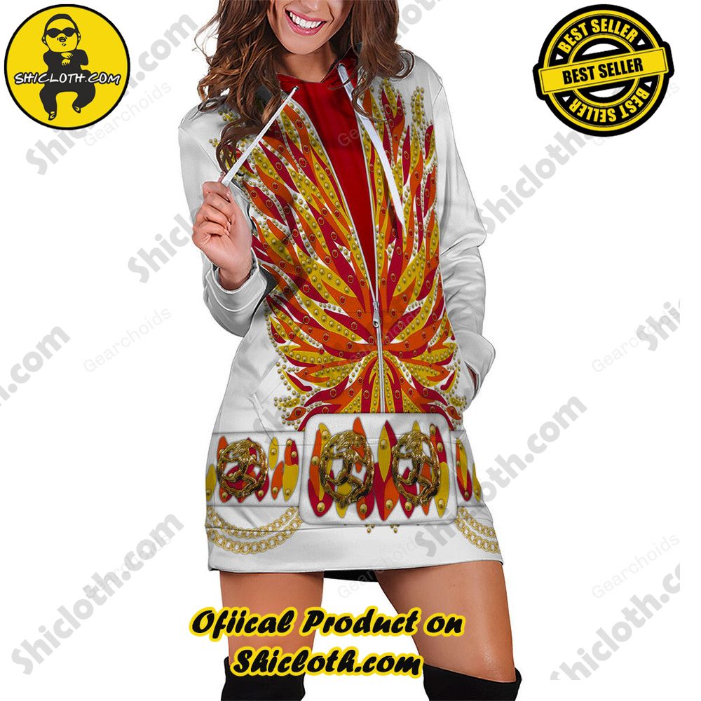 Rock 'n' Roll Royalty: Unveiling Shiclothshop's Elvis Presley Outfit Costume Collection 14 Elvis Flame Outfit Costume Hoodie Dress Swatpants