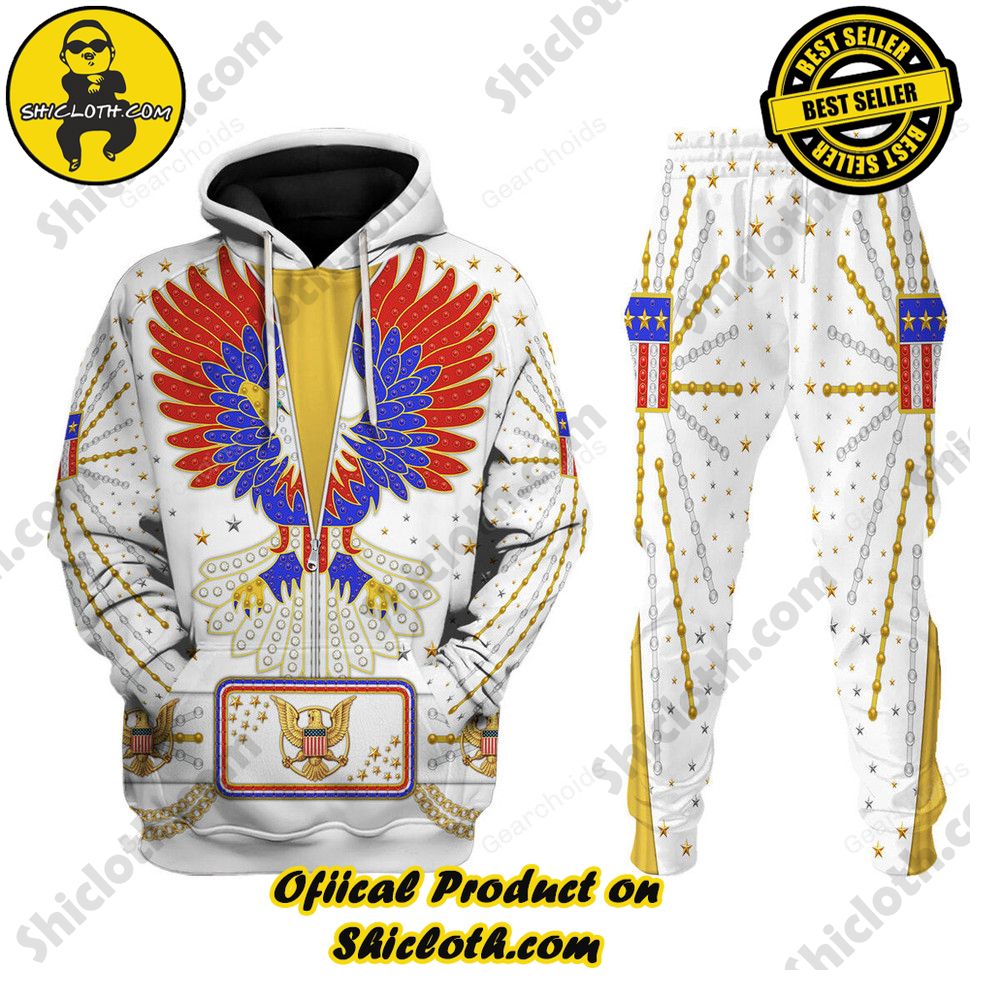 Hot Limited Unveiling the Stellar Collection of Elvis Presley Outfit Costume by Shiclothshop 48 Elvis New Generation Eagle Costume Hoodie Sweatshirt T-Shirt Sweatpants