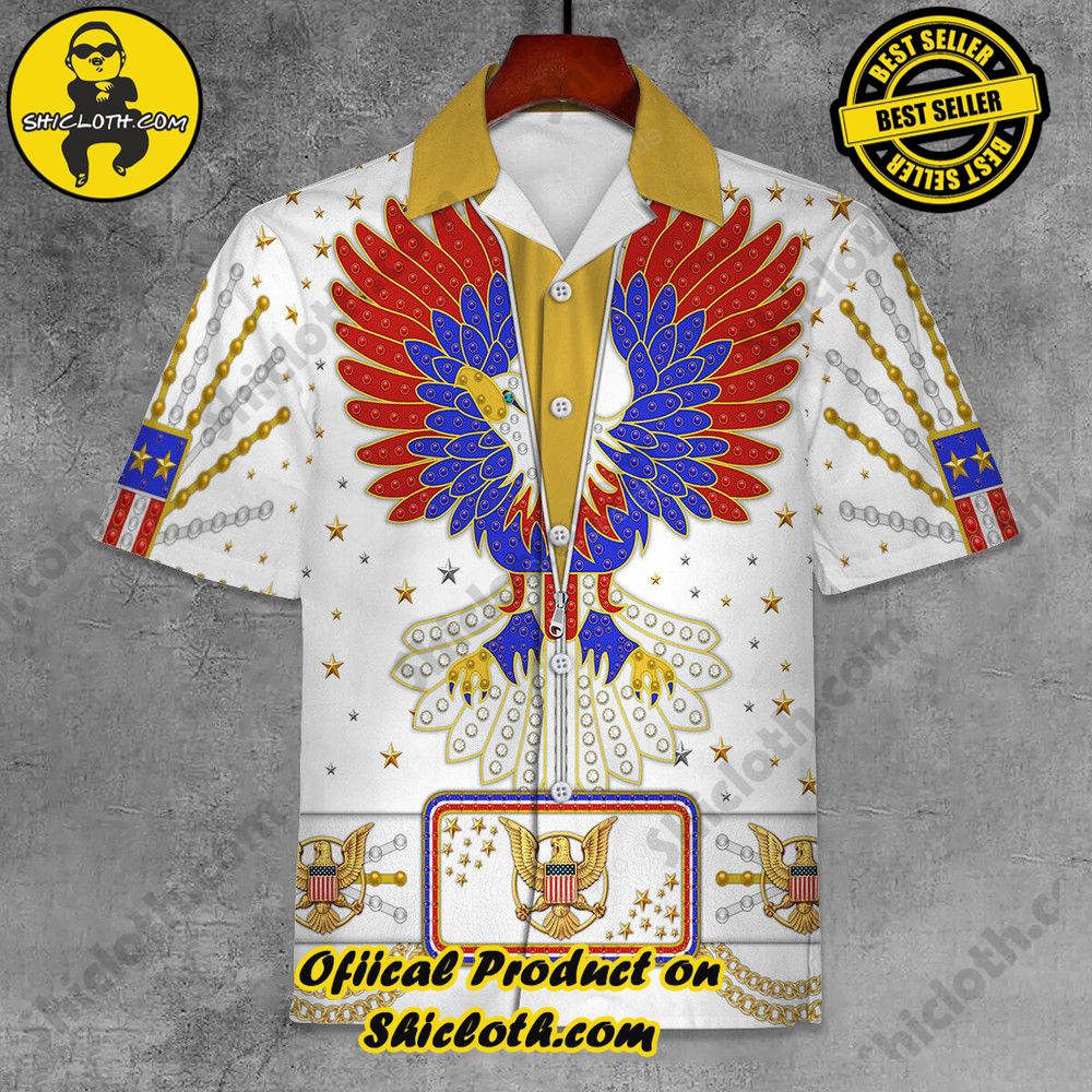 Hot Limited Unveiling the Stellar Collection of Elvis Presley Outfit Costume by Shiclothshop 49 Elvis New Generation Eagle Unisex Hawaii Shirt