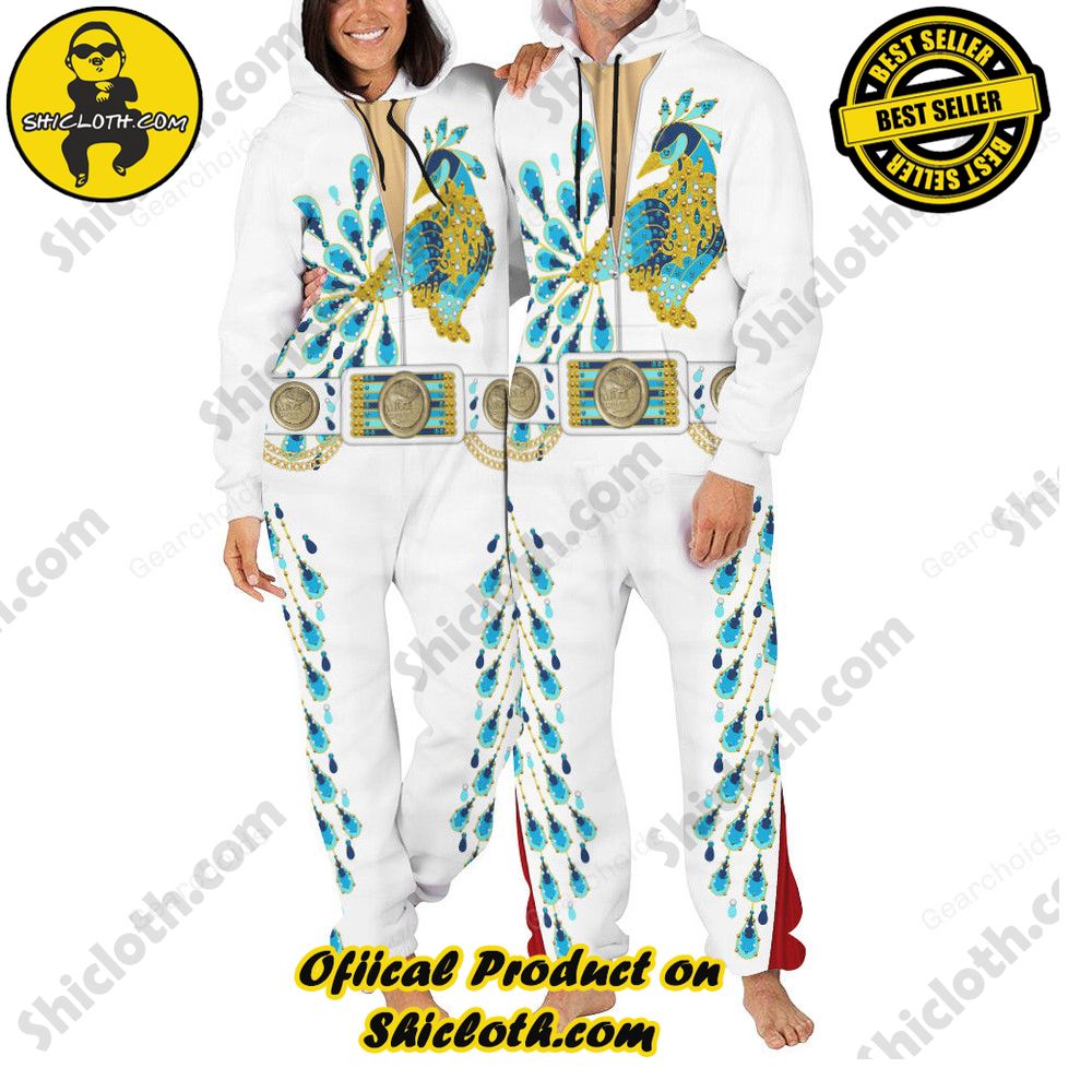 Unveiling Shiclothshop's Elvis Presley Outfit Costume Collection 15 Elvis Peacock jumpsuit Costume