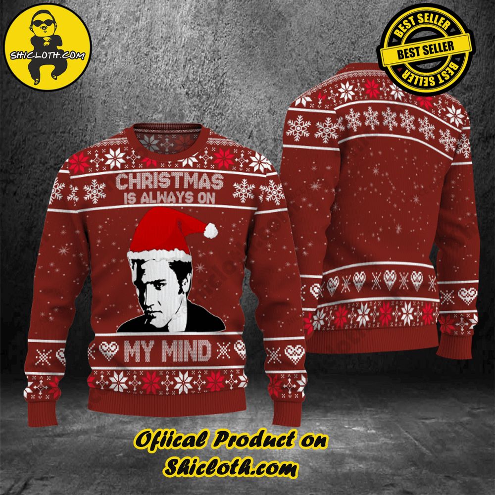 Hot Trending Wrap Up in Style: Shicloth's Enchanting Christmas Sweater Collection 109 Elvis Presley Christmas Is Always On My Mind Christmas Ugly Sweater