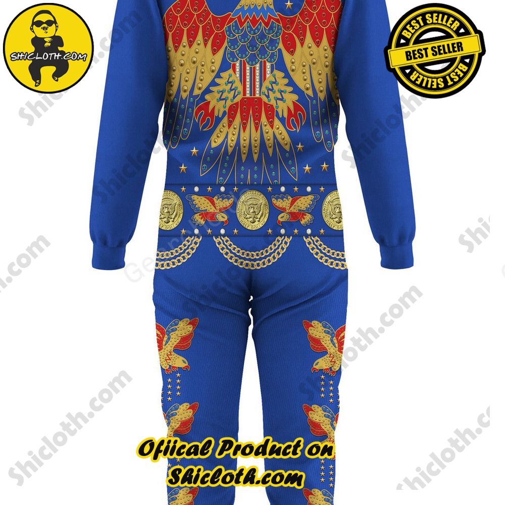 Elvis Presley EAGLE Blue jumpsuit Costume 3 Elvis Presley EAGLE Blue jumpsuit Costume - Image 3