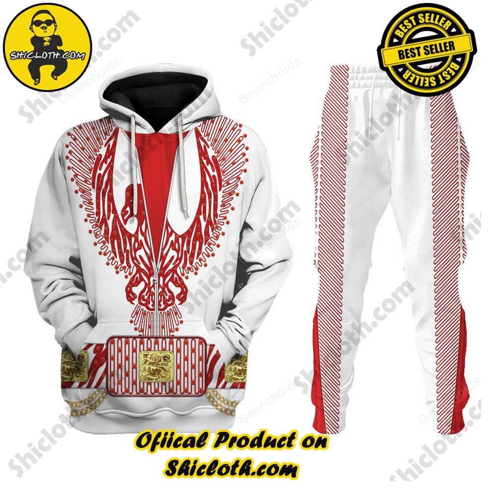 Hot Limited Unveiling the Stellar Collection of Elvis Presley Outfit Costume by Shiclothshop 54 Elvis Red Phoenix Suit Costume Hoodie Sweatshirt T-Shirt Sweatpants