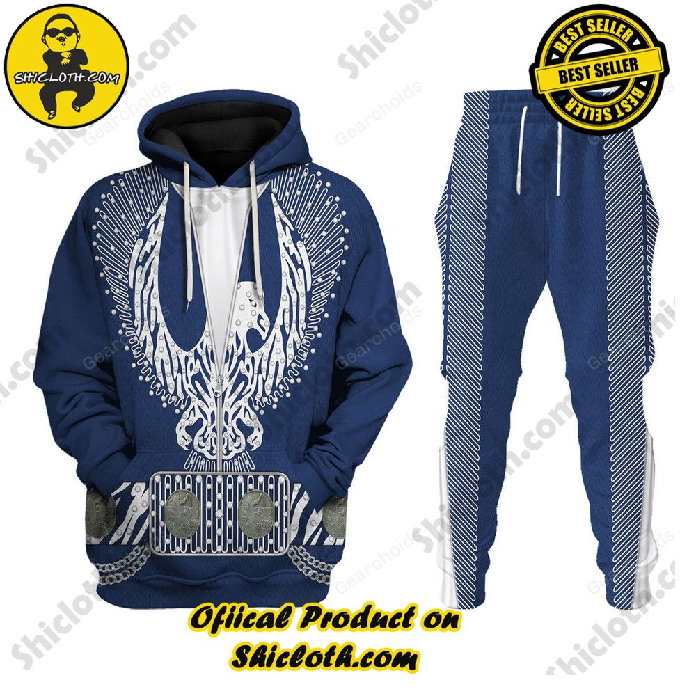 Hot Limited Unveiling the Stellar Collection of Elvis Presley Outfit Costume by Shiclothshop 56 Elvis Silver Phoenix Costume Hoodie Sweatshirt T-Shirt Sweatpants
