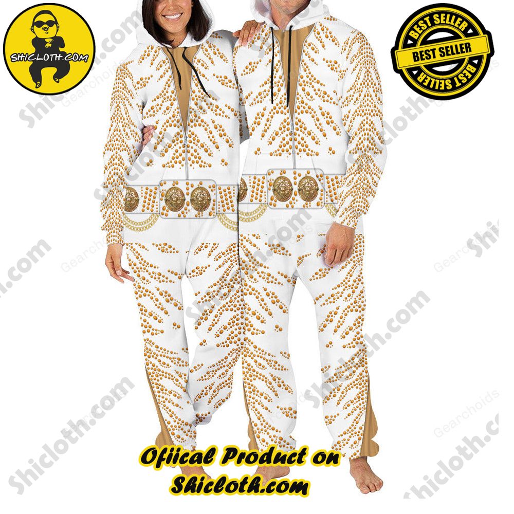 Unveiling Shiclothshop's Elvis Presley Outfit Costume Collection 24 Elvis Topaz Stone jumpsuit Costume