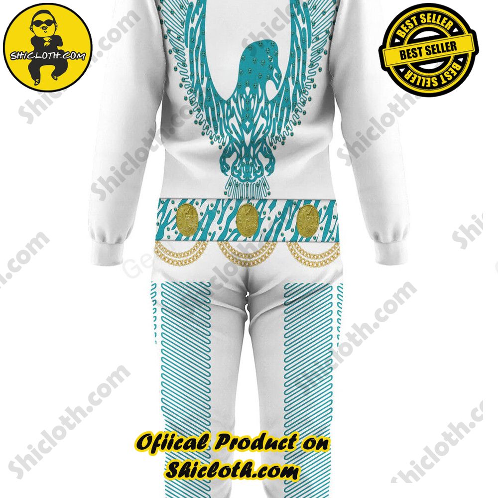 Elvis Turquoise Phoenix jumpsuit Costume 3 Elvis Turquoise Phoenix jumpsuit Costume - Image 3
