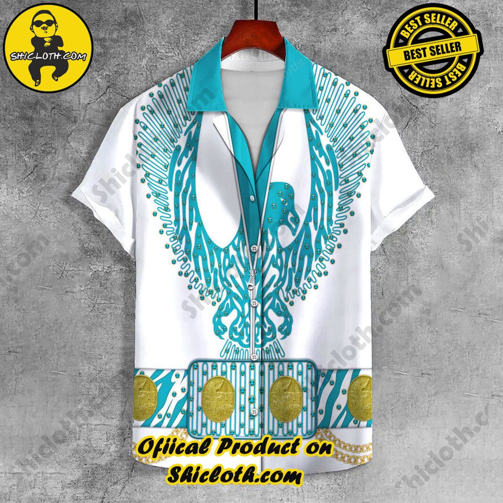 Lapels Redefined: Discover the Versatility of Shiclothshop's UNISEX LAPEL SHIRT 36 Elvis Turquoise Phoenix UNISEX LAPEL SHIRT