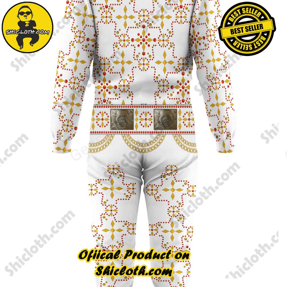 Elvis White Conquistador jumpsuit Costume 3 Elvis White Conquistador jumpsuit Costume - Image 3