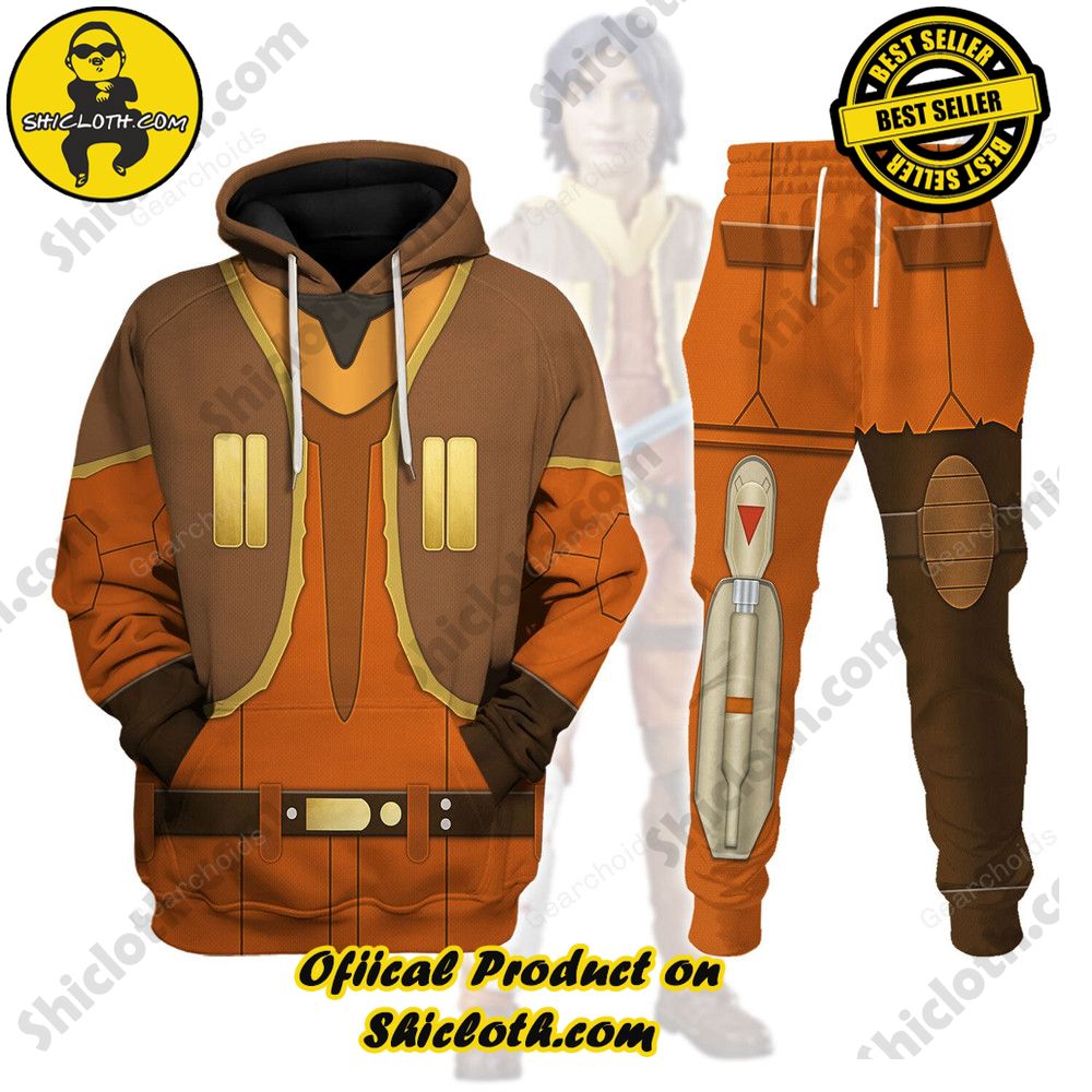 Galactic Glam: Unveiling the Stellar Collection of Star Wars Outfit Costumes by Shiclothshop 20 Ezra Bridger's Costume Hoodie Sweatshirt T-Shirt Sweatpants