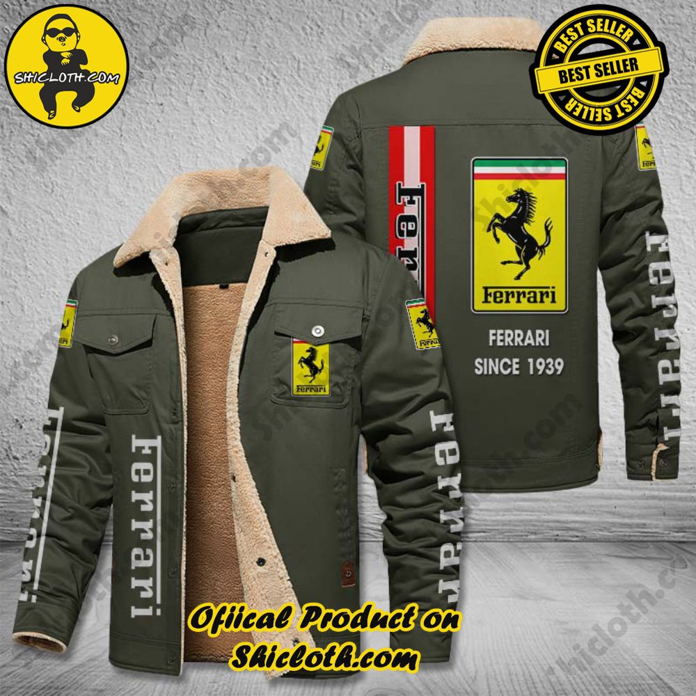 Ferrari Fleece Leather Jacket 5 Ferrari Fleece Leather Jacket - Image 5