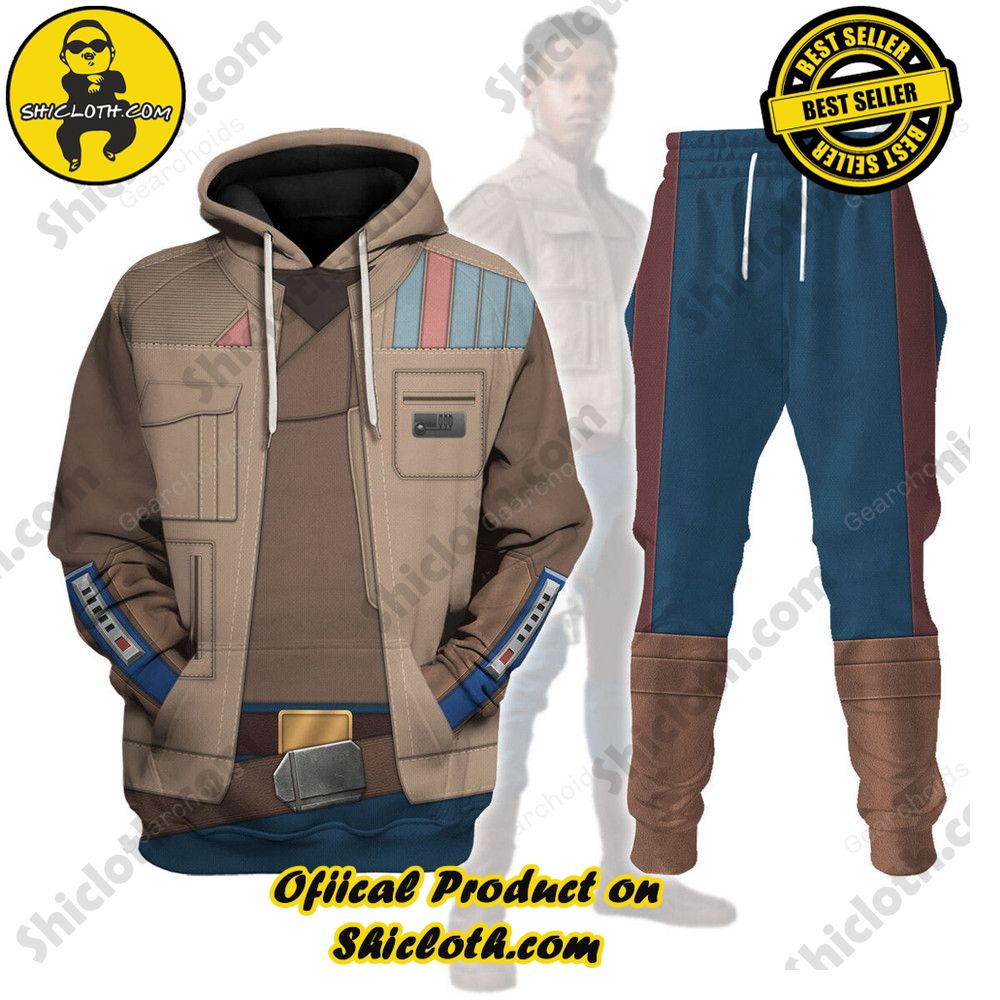 Galactic Glam: Unveiling the Stellar Collection of Star Wars Outfit Costumes by Shiclothshop 21 Finn Costume Hoodie Sweatshirt T-Shirt Sweatpants