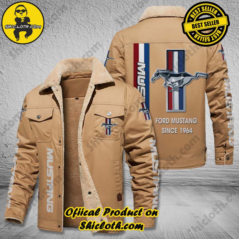 Ford Mustang Fleece Leather Jacket 3 Ford Mustang Fleece Leather Jacket - Image 3