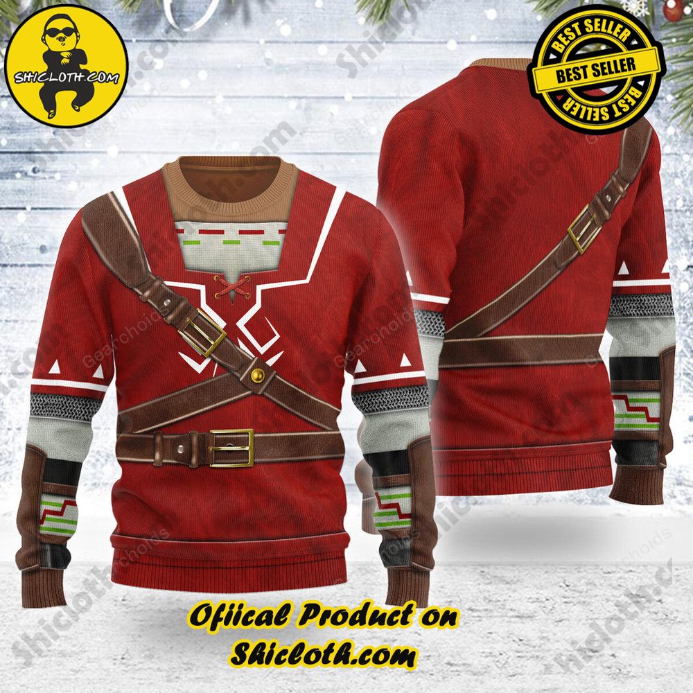 Wrap Up in Style: Shicloth's Enchanting Christmas Sweater Collection 115 Goron Tunic Themed Costume Unisex Christmas Wool Sweater