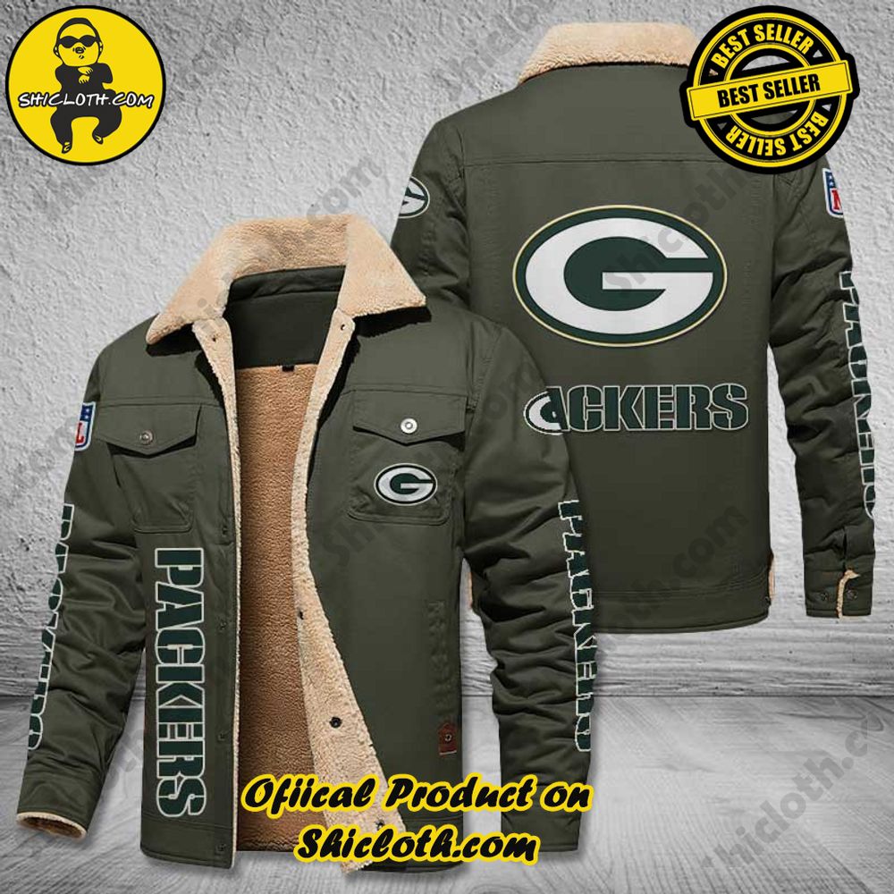 Hot Trending The Perfect Cozy Fleece Leather Jacket Gift 23 Green Bay Packers NFL Fleece Leather Jacket